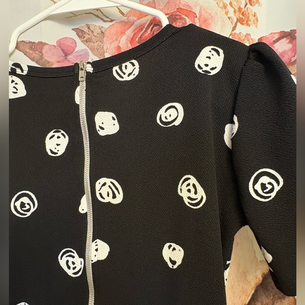 LuLaRoe Black and White Patterned Dress - Picture 6 of 7